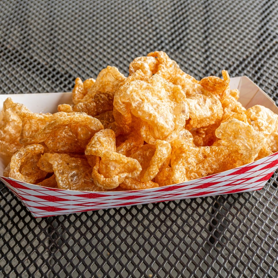 Now Serving: Fried to Order Pork Rinds 